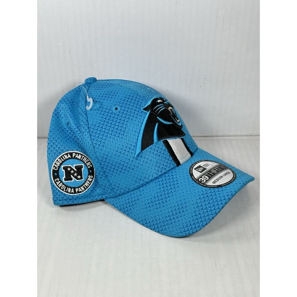 Size M/L New Era Blue Carolina Panthers 2024 Sideline 39THIRTY Flex Hat Cap NWT - Picture 2 of 5